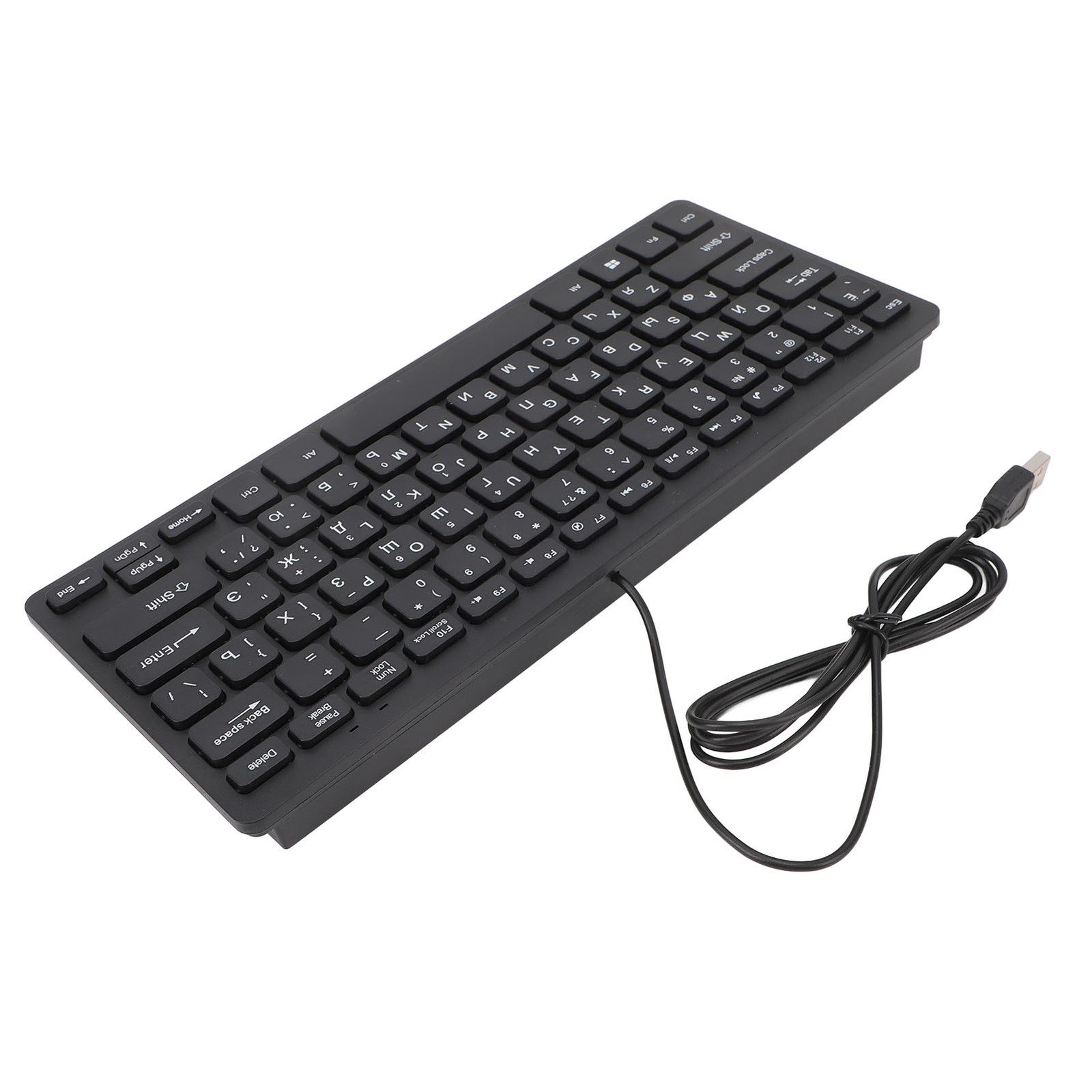 78-Key Slim USB Keyboard Ergonomic For PC/Desktop (Russian)