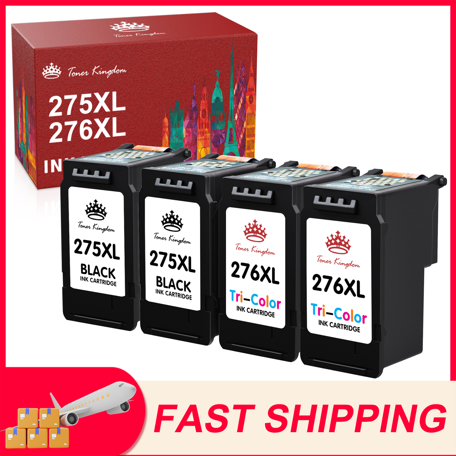 PG-275XL CL-276XL Ink Cartridge for Canon 275 276 PIXMA TS3520 TS3500 TR4720 Lot