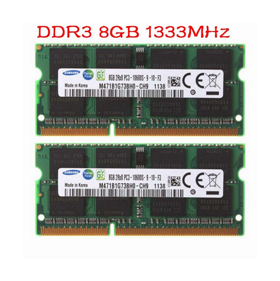 Samsung 4GB 8GB 16GB DDR3/3L 1066 1333 1600 1866 MHz 204-PIN Laptop SO-DIMM Ram