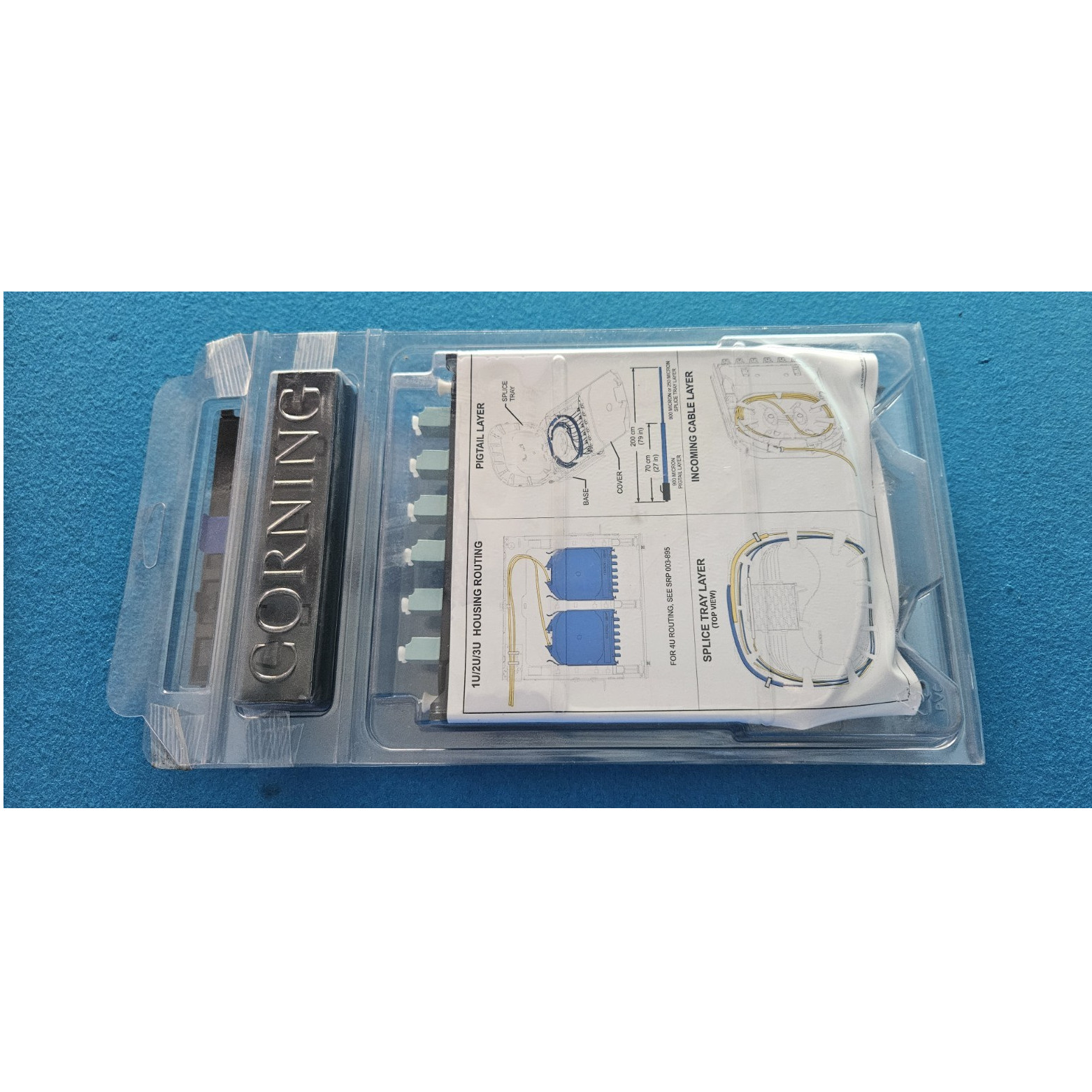 Corning CCH-CS12-E4-P00TE 12F OM3 LC-LC Duplex Fiber Cable Kit Black