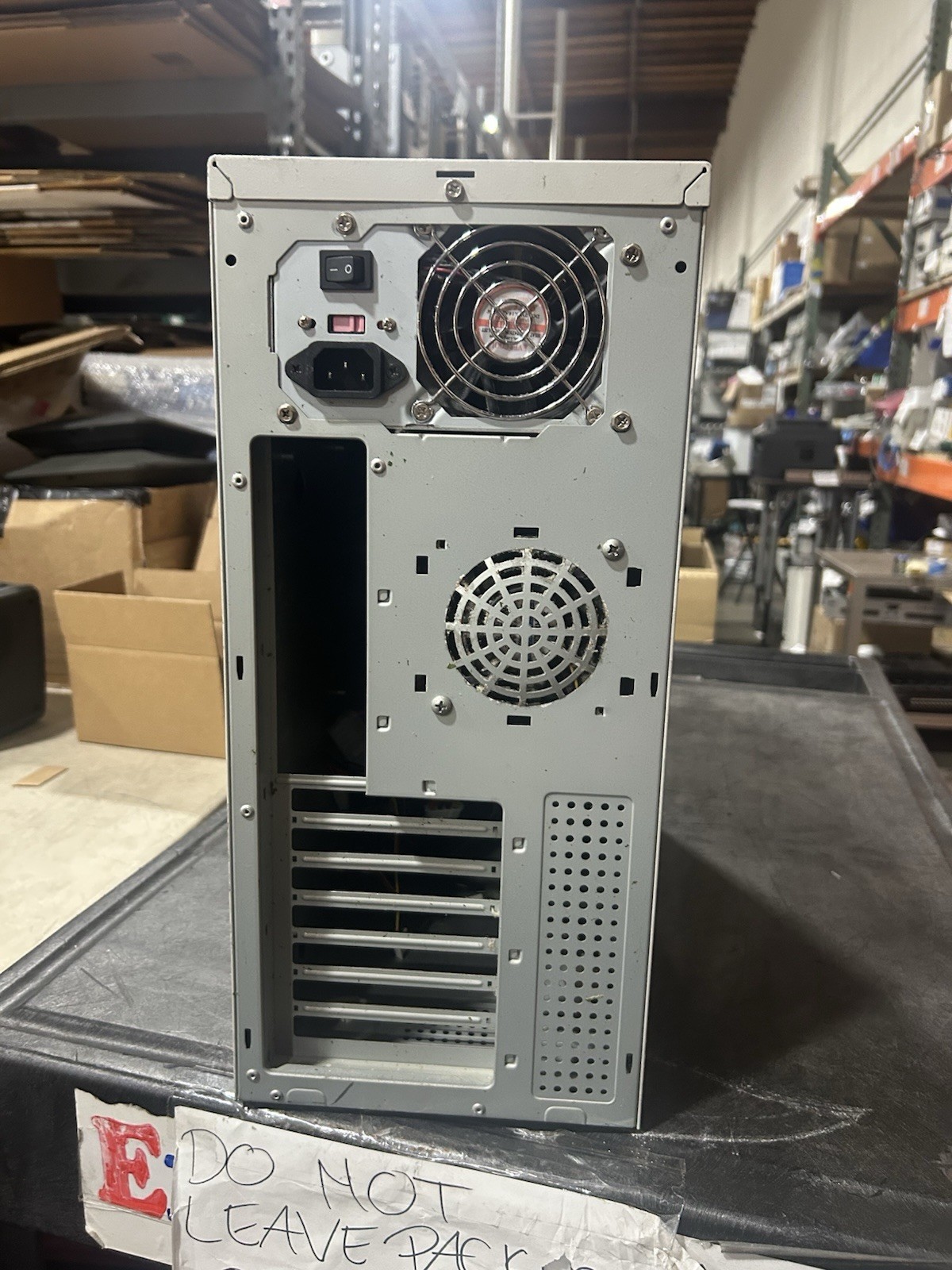Vintage Mid ATX Beige Computer Tower Case with X2 CD/Floppy