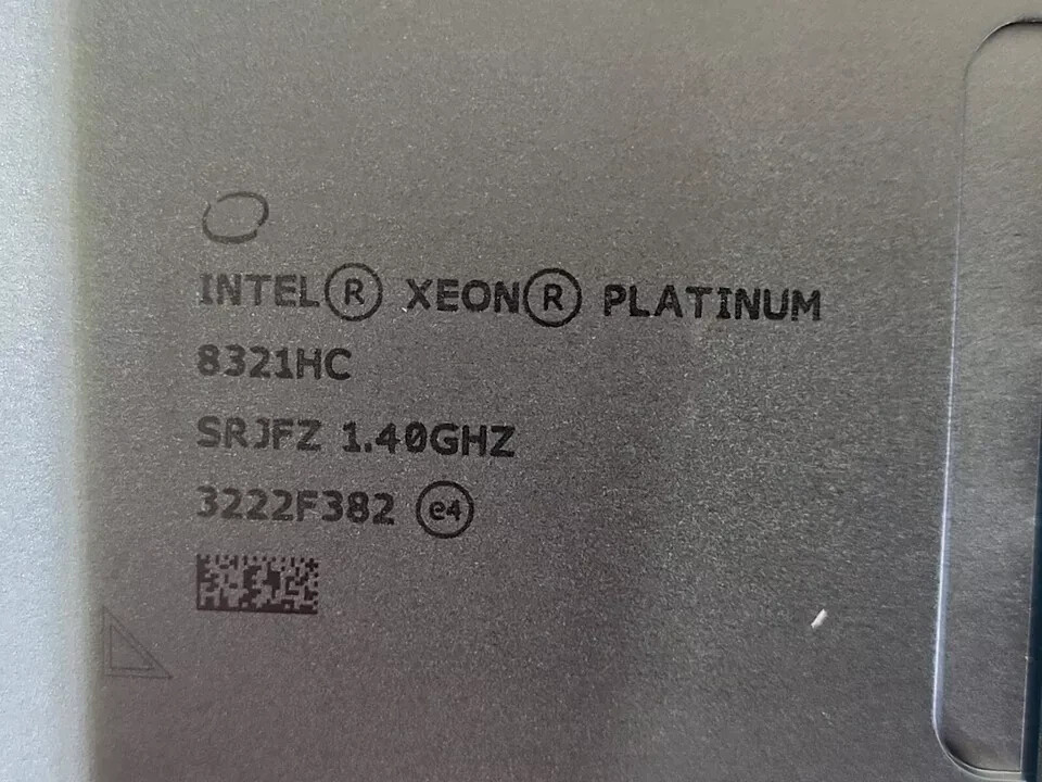 Intel Xeon Platinum 8321HC SRJFZ 26Core Threads 1.4GHz 88W LGA4189 CPU Processor
