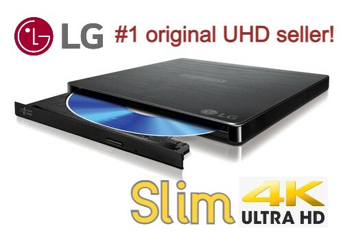 External LG BP50NB40 Slim Blu-ray drive fw 1.00MK – 4K, Ultra HD, UHD Friendly!