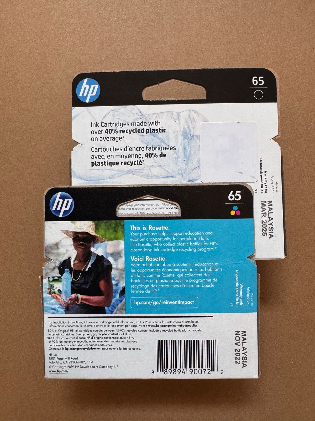 Genuine HP 65 (T0A36AN) Black & Tri Color Ink Cartridges 2022-2025