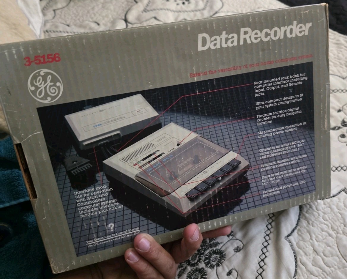 Vintage GE Compu-Mate 3-5156 Computer Data Recorder Kit CIB – Tested Works READ