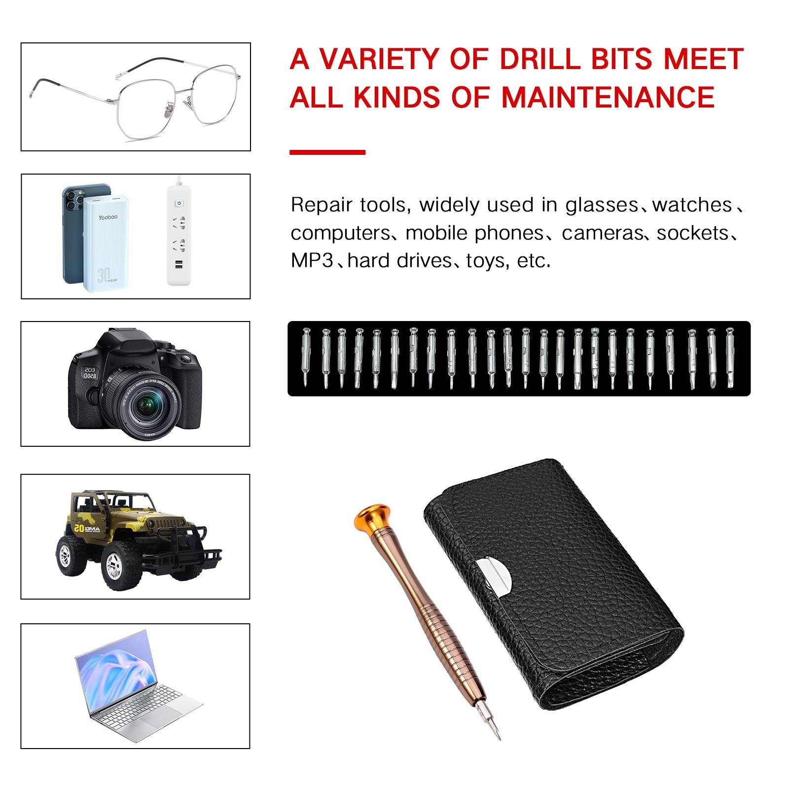 For Macbook Air, Macbook Pro Repair Tool Kit w/ 1.2mm Pentalobe Screwdriver 25Pc