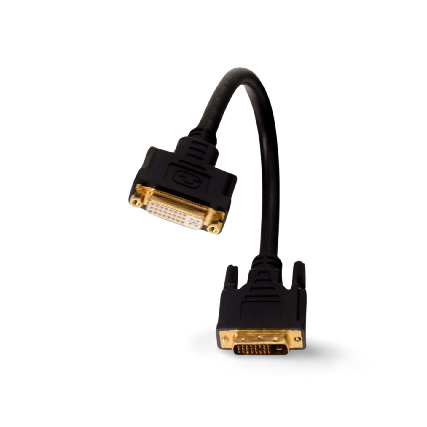 1ft Digital DVI Cable Male to Female Extension – Black
