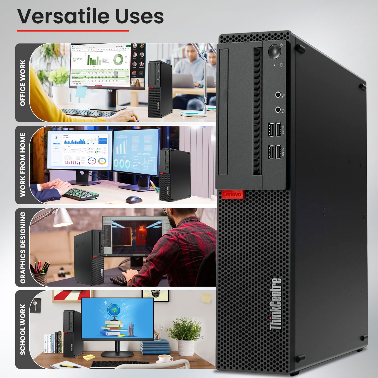 Lenovo M900 Desktop Computer PC Intel i5-6500 8GB, 1TB Built-in Wi-Fi Win 10 Pro