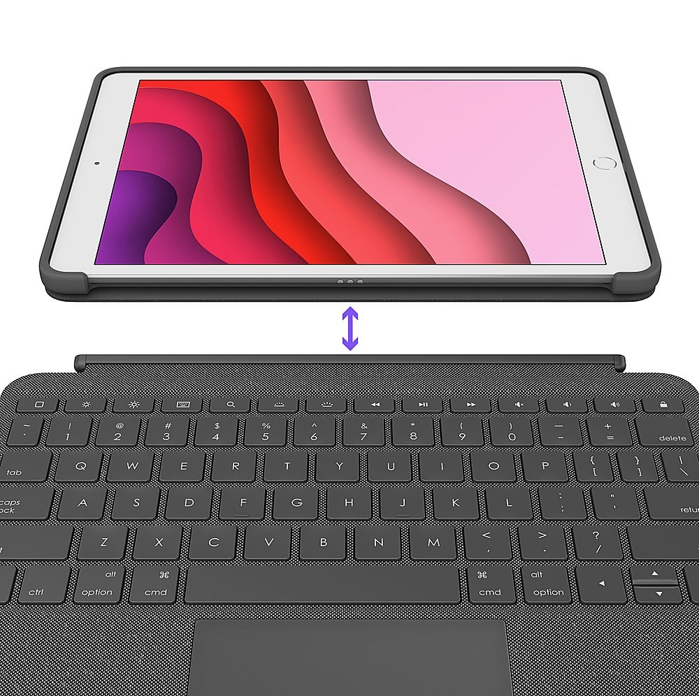 Logitech Combo Touch Keyboard Folio Case for iPad 10.2″ 7th/8th/9th Gen Graphite