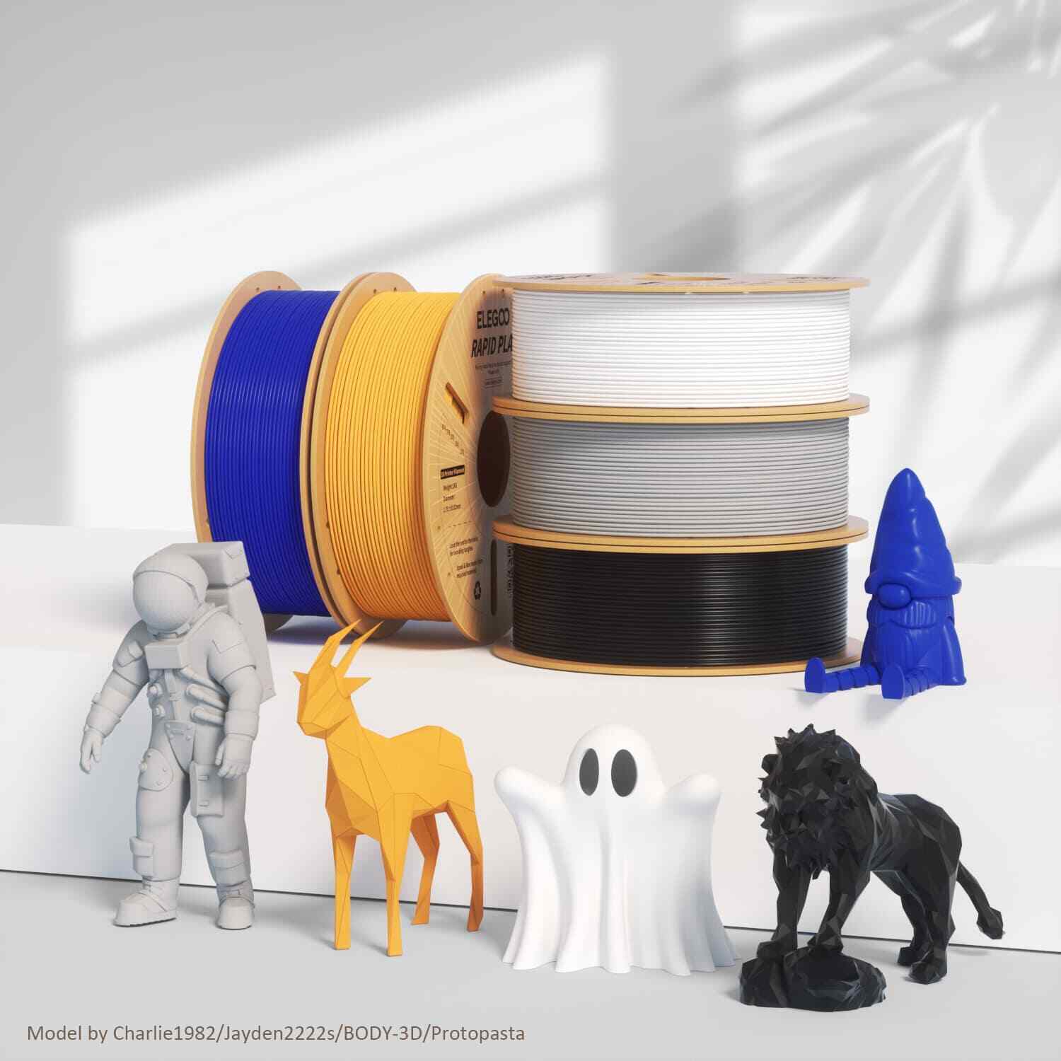 【Buy 3 Get 2 Free,Add 5】ELEGOO Rapid PLA+ 3D Printer Material Filament 1KG