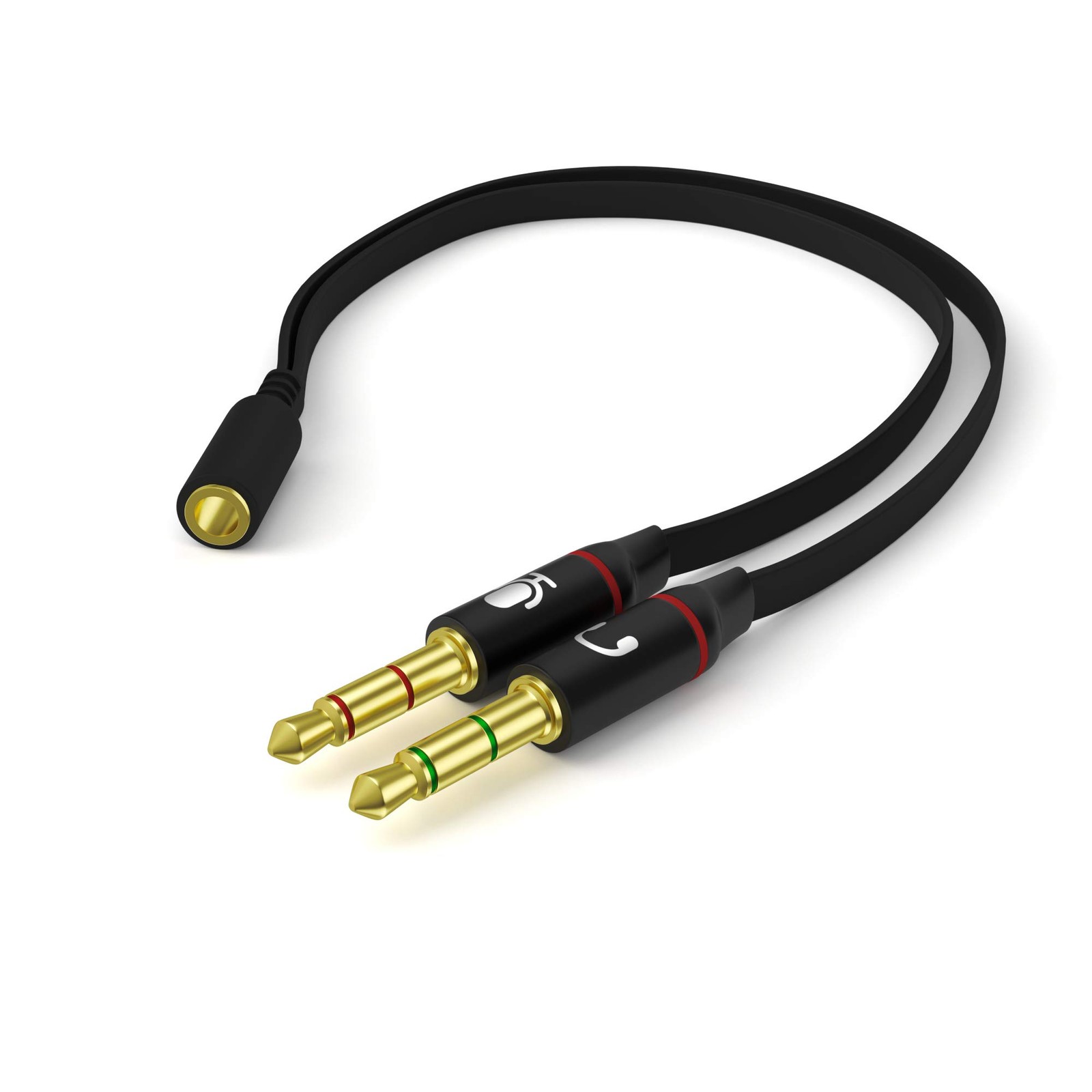 Headphone Splitter For Computer 3.5mm Jack Audio Y Cable Cord Replacement
