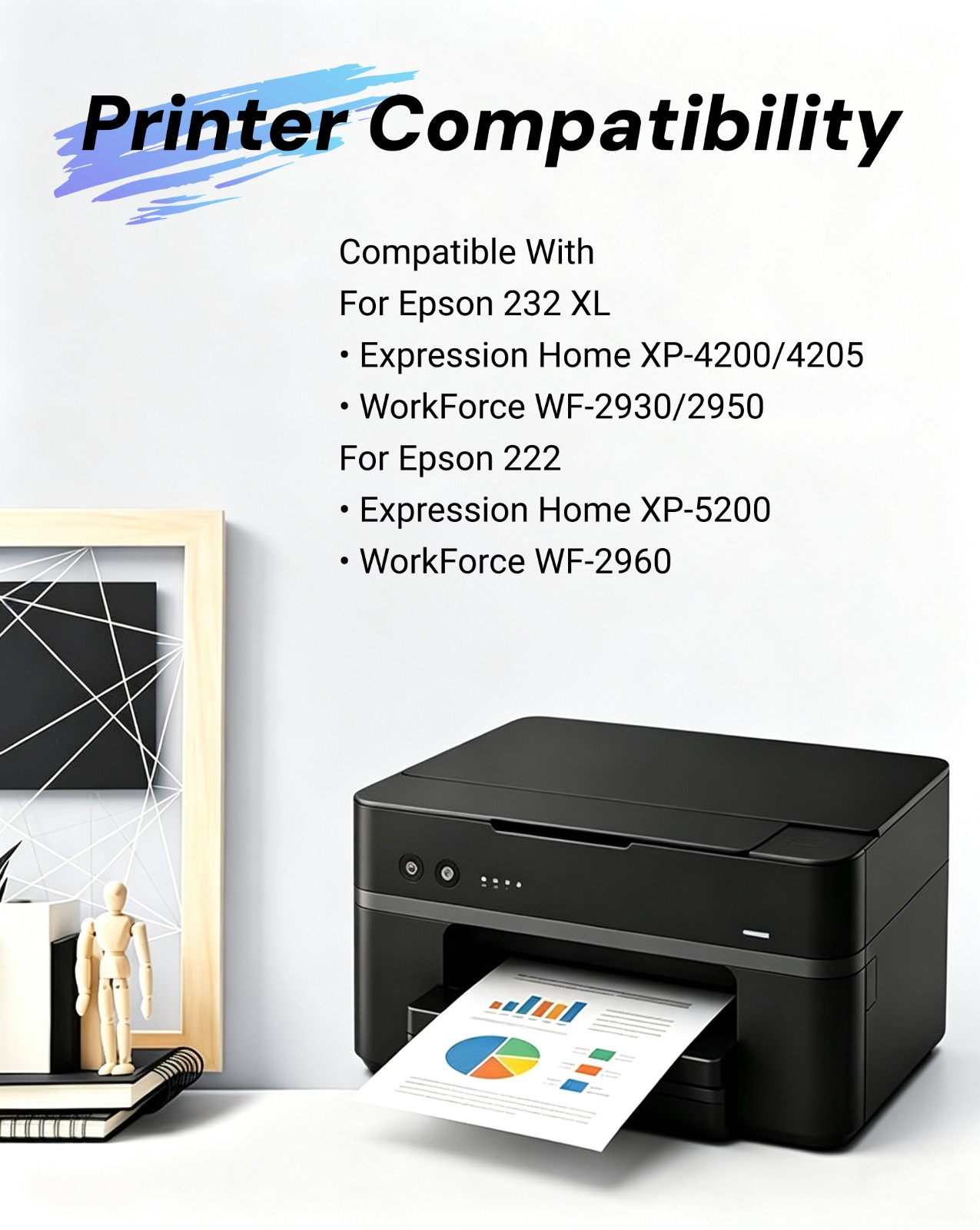 232XL&232 Compatible Ink Cartridges Combo Pack For Epson WF2930/2950 XP4200/4205