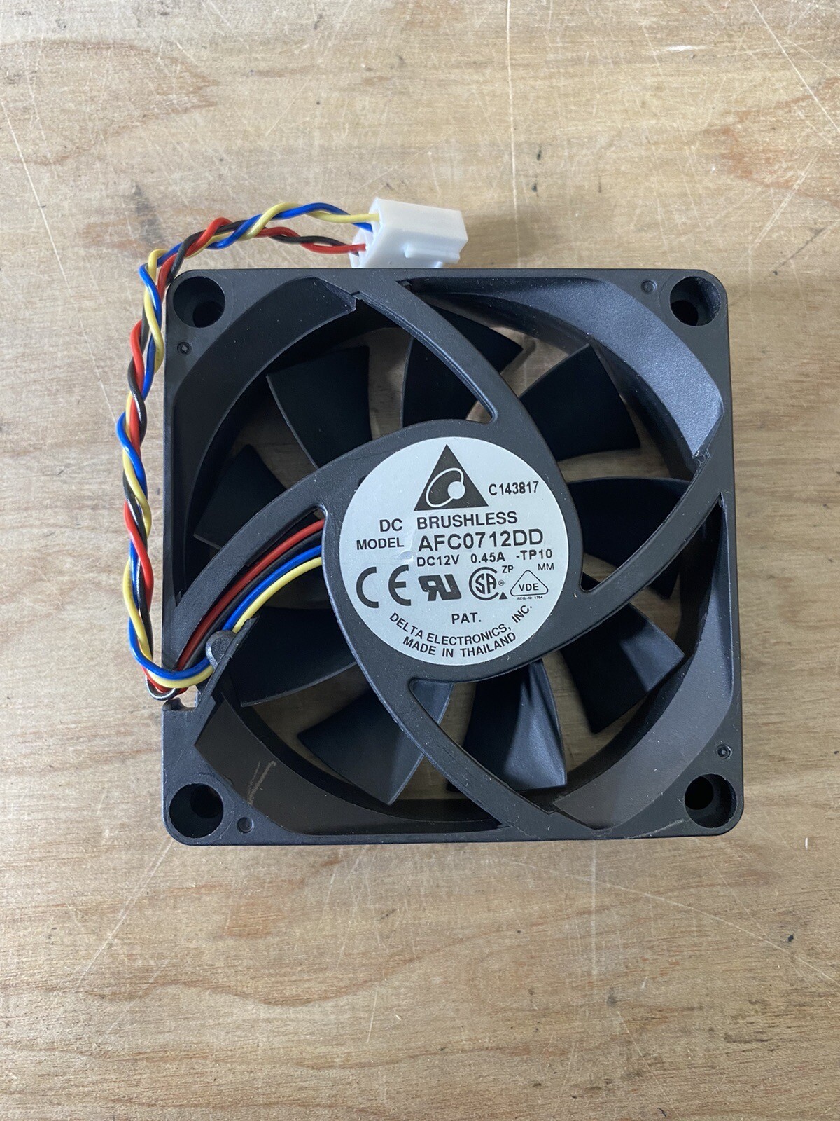 LOT OF 6 Delta Electronics DC Brushless Fan AFC0712DD – DC12V, 0.45A, TP10