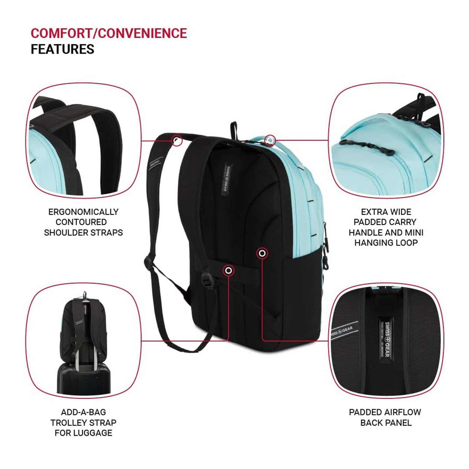 SwissGear Versa Laptop Backpack  Clear Sky