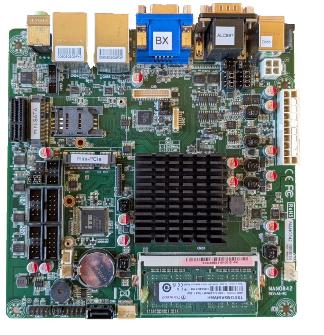 Axiomtek MANO842 Intel Celeron J1900 Industrial Mini-ITX Motherboard 4GB