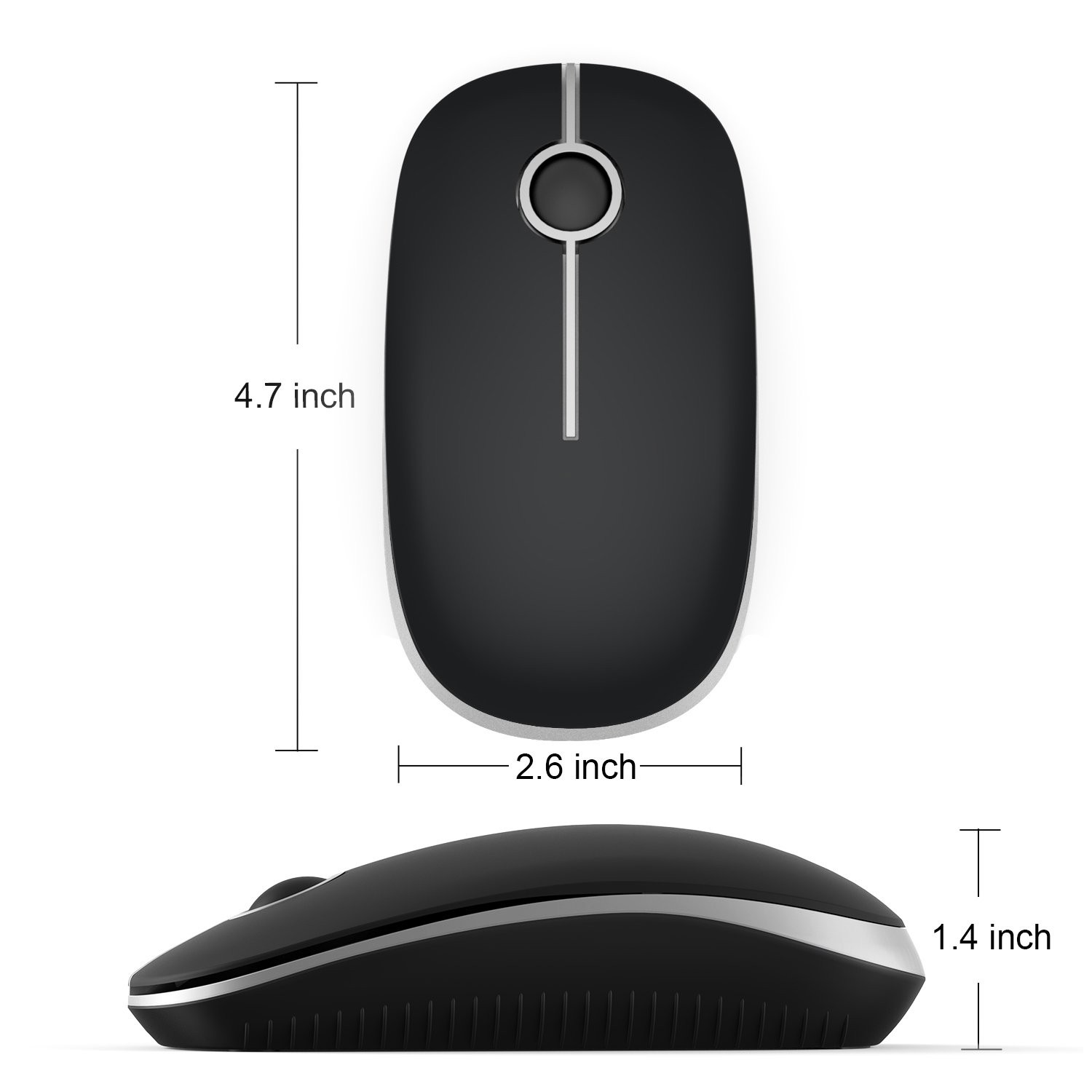 Wireless Mouse, 2.4G Slim Portable Computer Laptop Mouse with Nano Receiver Q…
