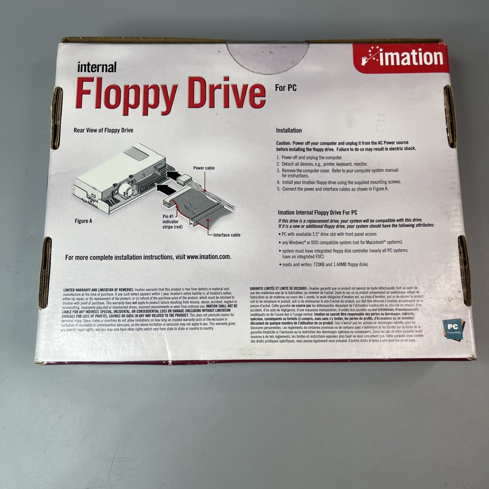 NEW NOS Vintage Imation Internal Floppy Disk Drive For PC