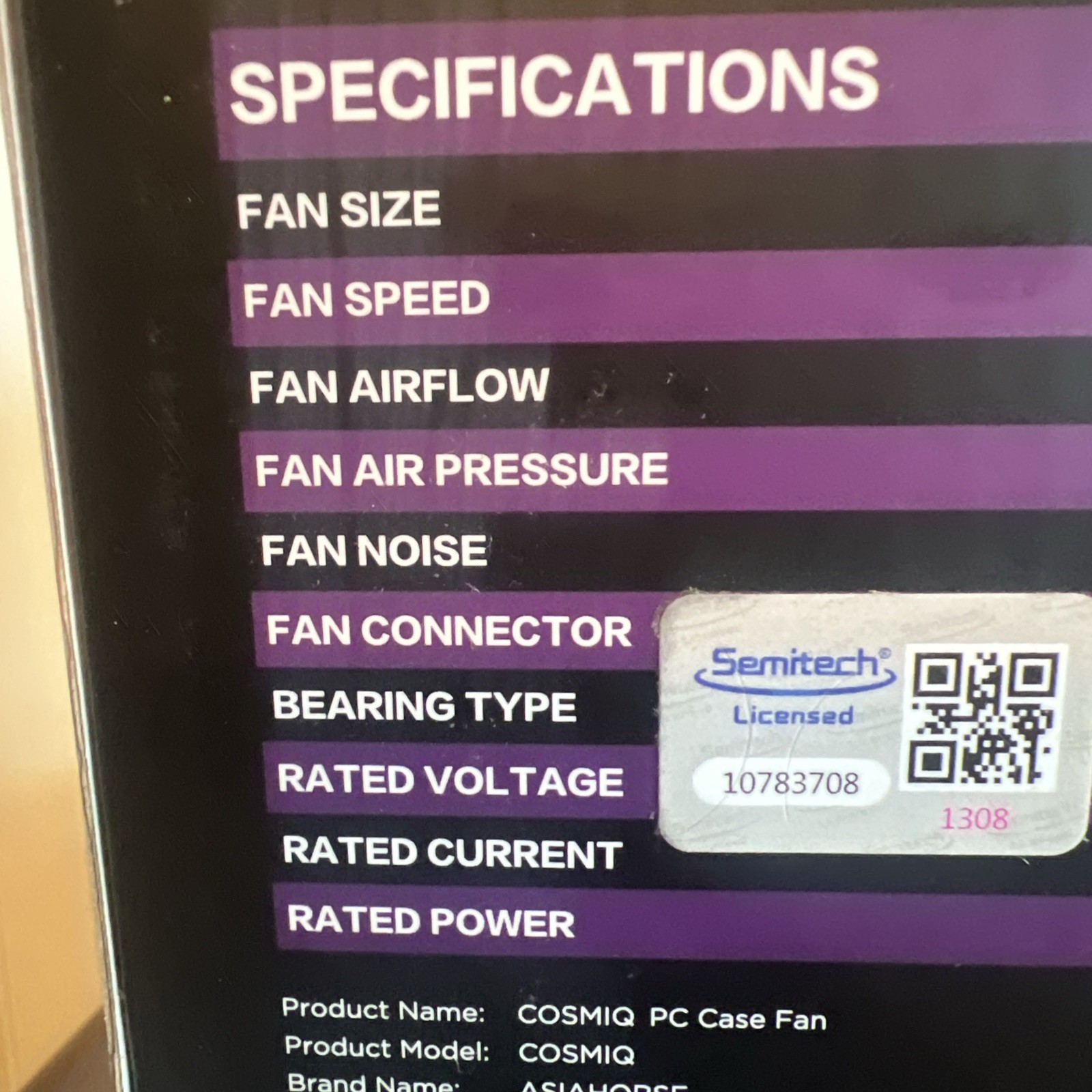COSMIQ ASIAHORSE White 120mm PC Case Fan 3 Pack Box Set Of 2