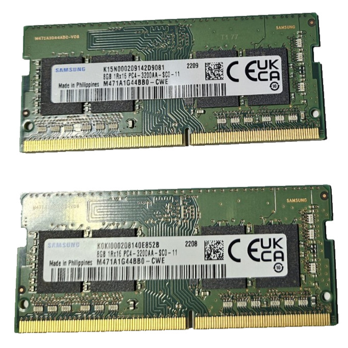 Samsung 8GB DDR4 3200MHz PC4-25600 1.2V 1Rx8 260-Pin SODIMM Laptop RAM