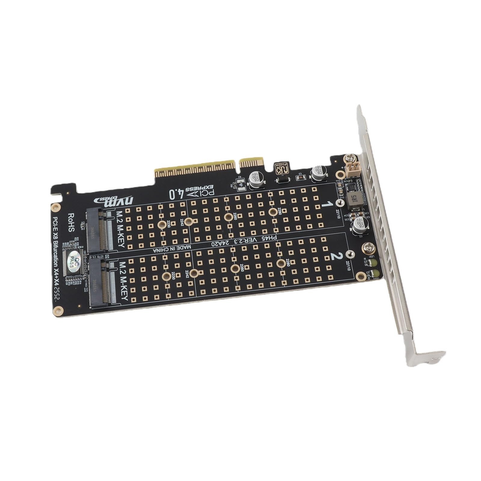 M.2 NVMe PCIe Adapter Card 2x32Gbps Full Speed Expansion Card PH45 Board
