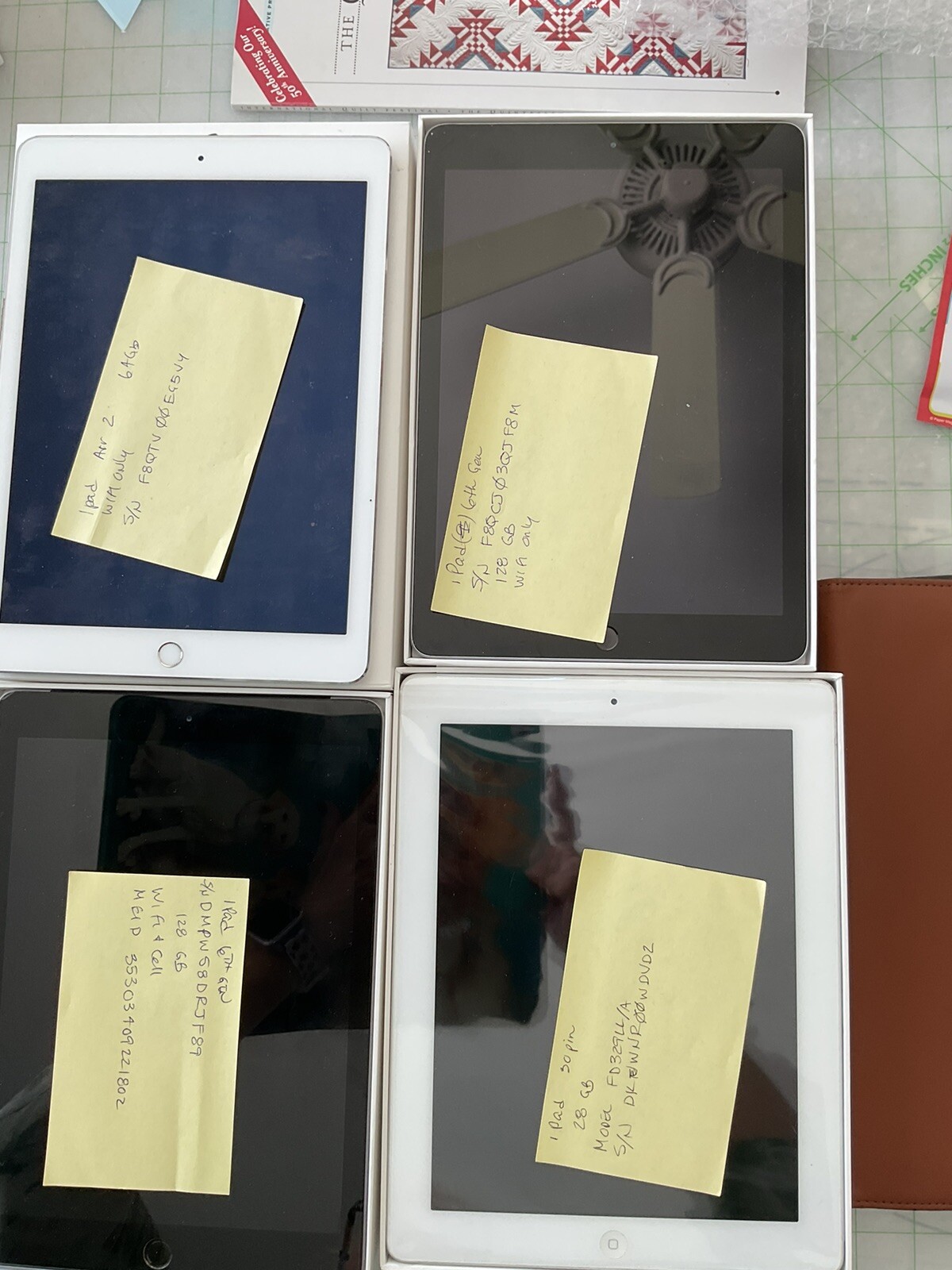 Lot Of 4 iPads. See Description And Notes In Pictures