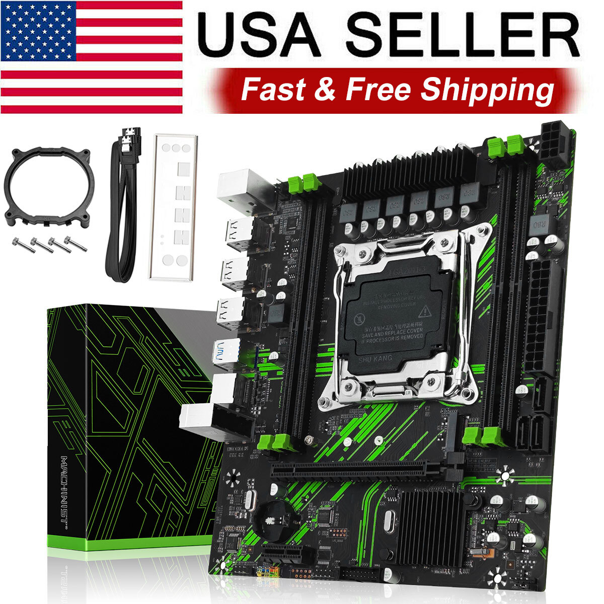 LGA 2011-3 X99 Motherboard NVMe/SATA M.2 DDR4 RAM USB 3.0 for i7, Xeon E5 V3 V4