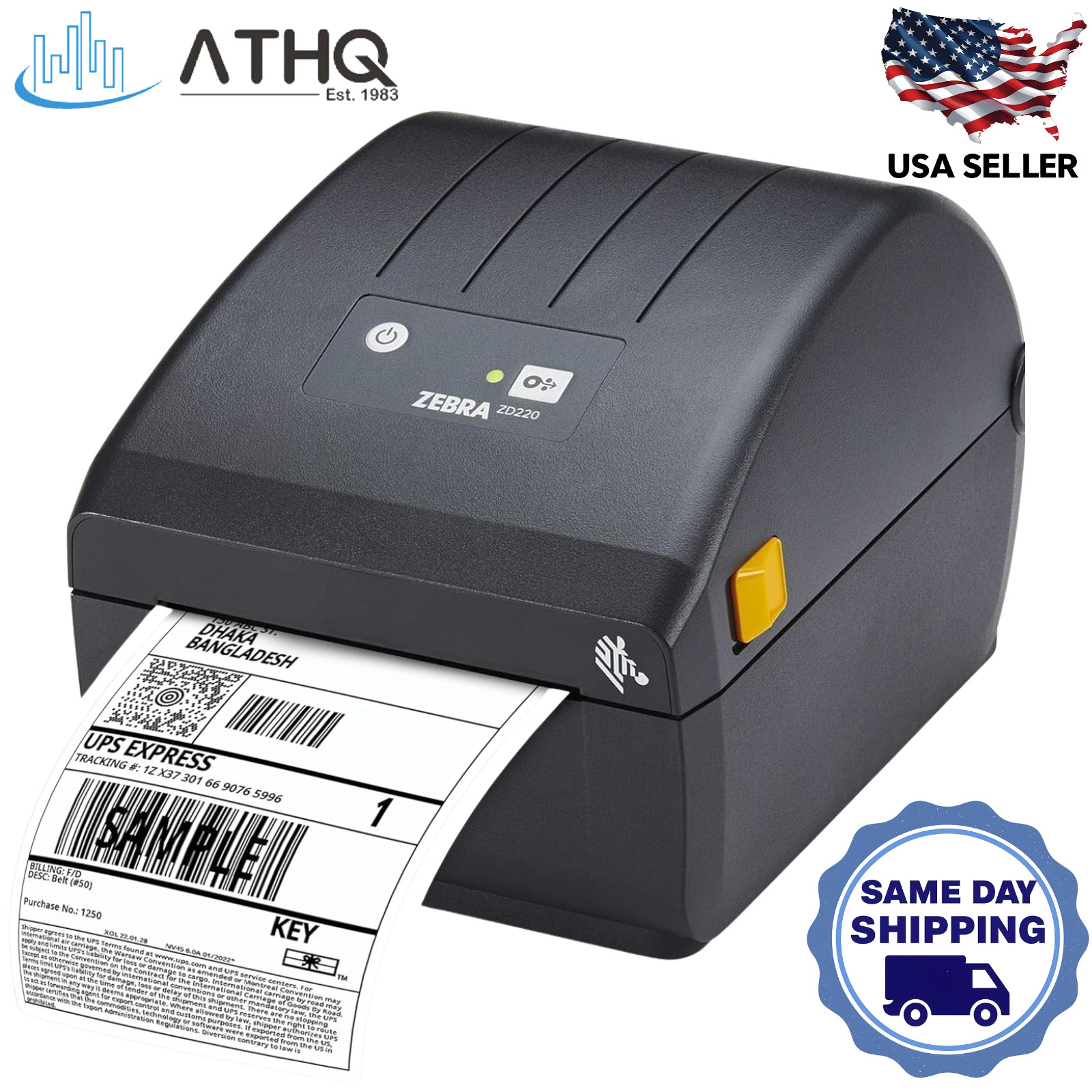 Zebra ZD220 203dpi Direct Thermal Desktop USB Label Printer ZD22042-D0EG00EZ NEW