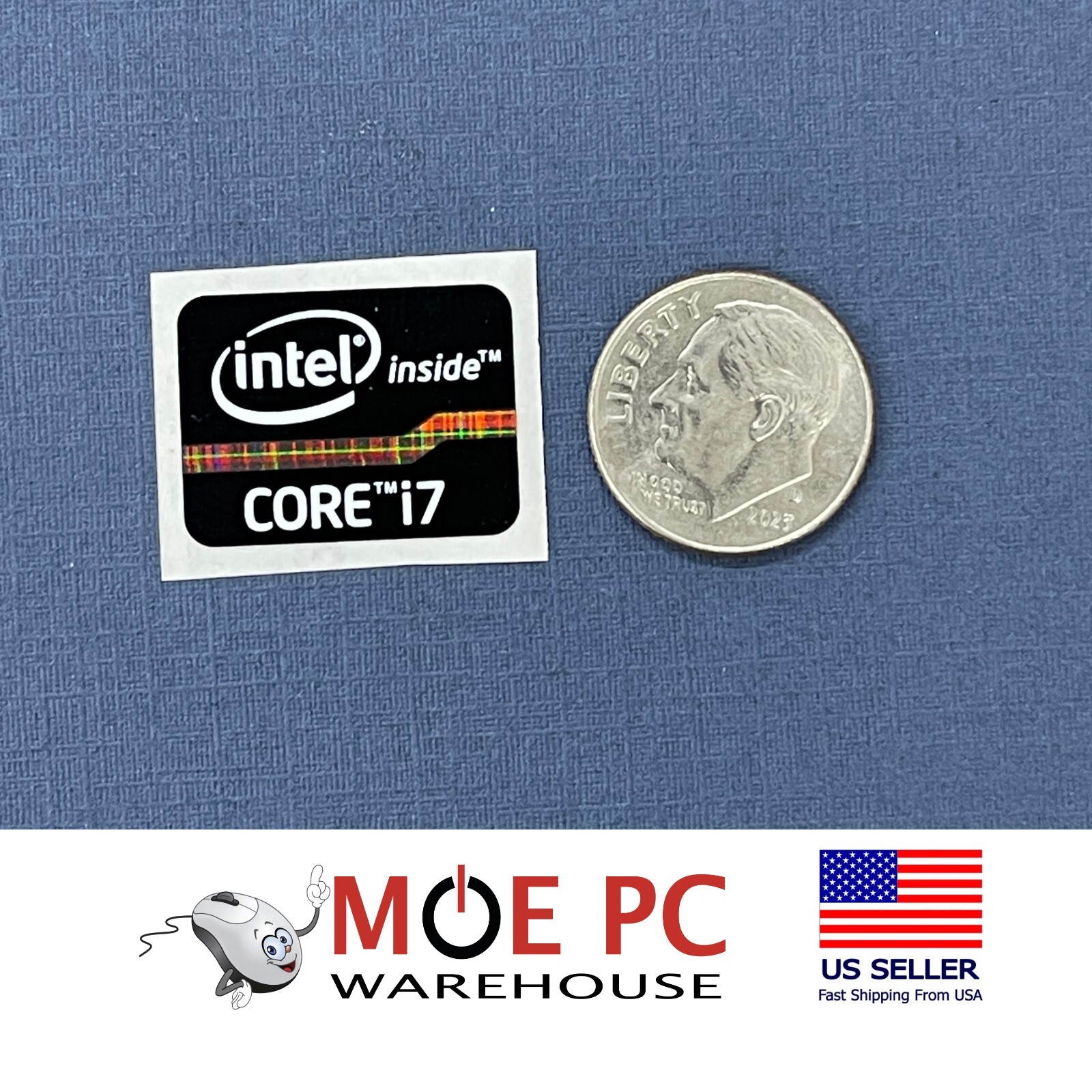 Laptop Intel Core i7 GEN Sticker 21×15.5mm Black New & Genuine USA SELLER