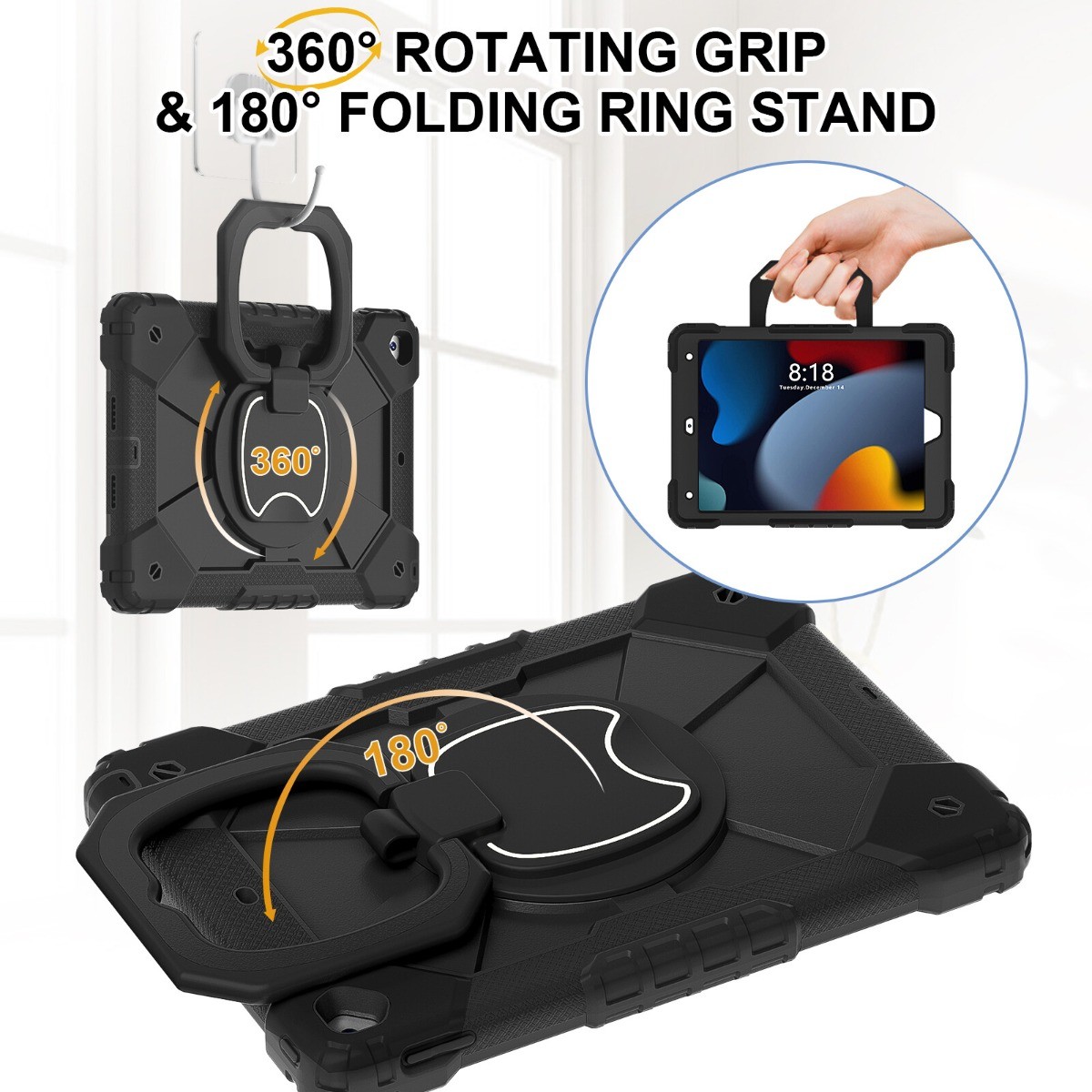 For Apple iPad (A16) 11th Gen 11 inch 2025 Heavy Duty Rugged Stand Case Cover