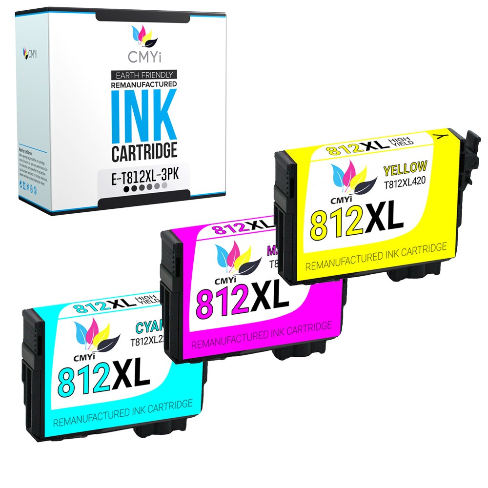 812XL CMYi Black Color Ink Cartridges for Epson 812 XL Workforce EC-C7000 Pro
