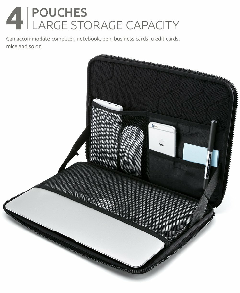 NACUWA Chromebook Laptop Case Padded Zip Cover 13 Inch Computer Carrying Sleeve