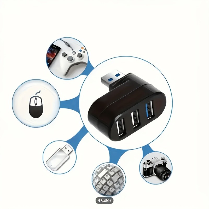 3 Port High Speed USB 3.0 Multi HUB Splitter Expansion Desktop PC Laptop lot