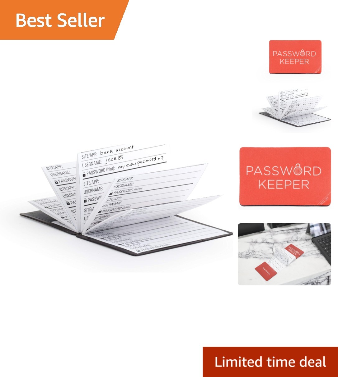 Analog Password Keeper NB01 – Wallet Edition with Protective Cover Label