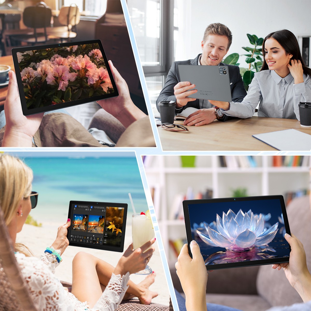 Tablet 10.1 inch Android 13 Tablet 6+64GB RAM Quad Core 1280×800 IPS WIFI HD