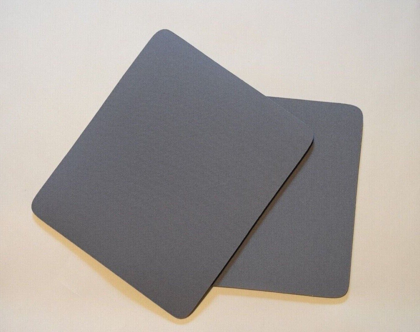 Non-Slip Solid Gray Mousepads for Computer (Set of Two) New 9.25 in. x 7.75 in.
