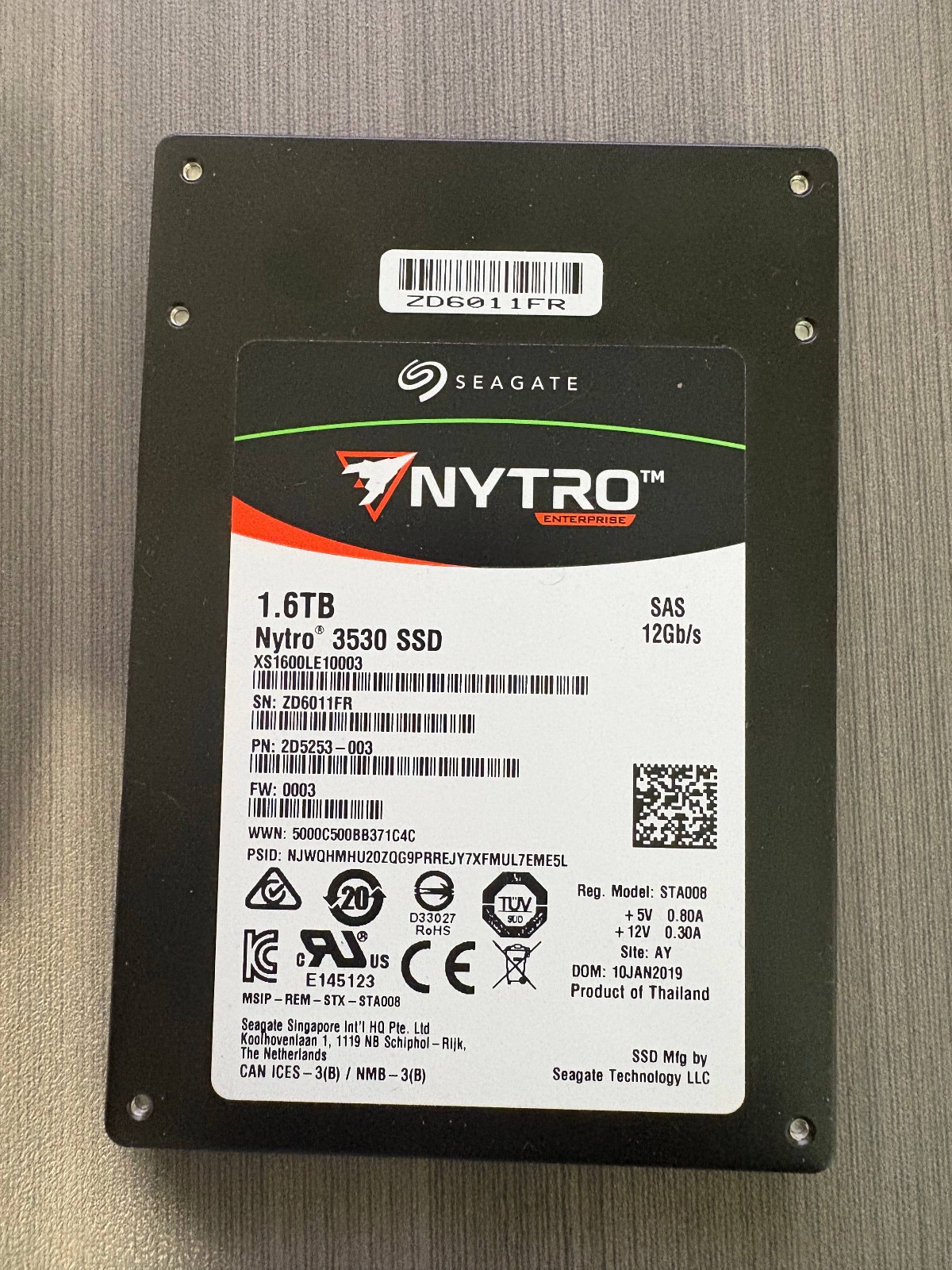 SEAGATE NYTRO 3530 SSD 1.6TB SAS12Gb/s XS1600LE10003 – NEARLY NEW ( 100% )