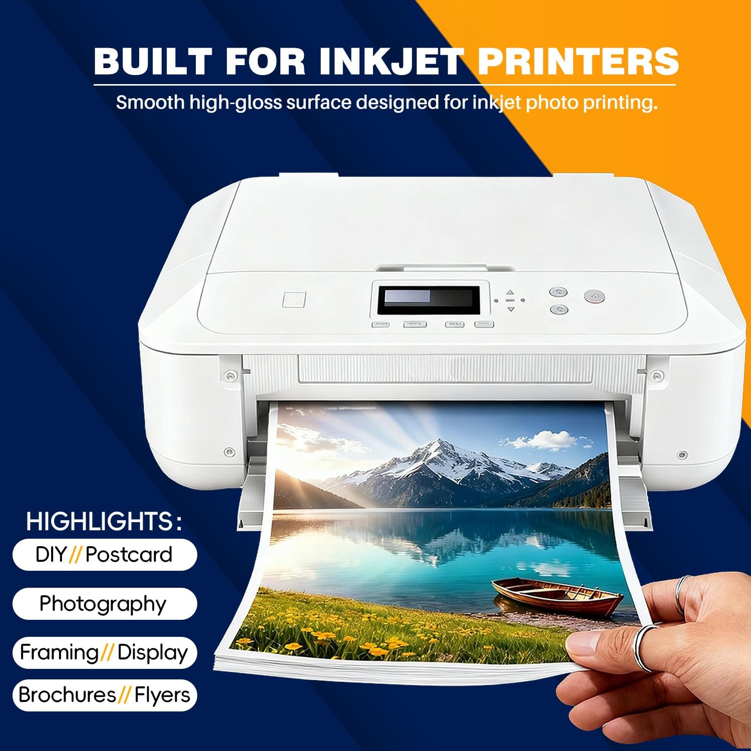 Inkjet Photo Paper 4×6 Inch Glossy Double Sided 200 Sheets 64 lb 240 gsm