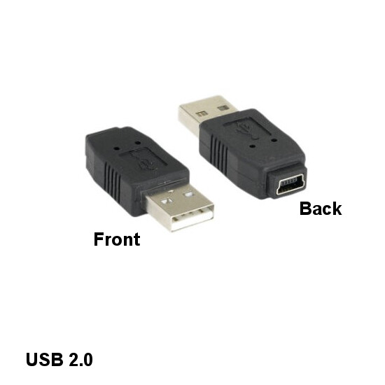 USB 2.0 Type A Male to Type Mini B 5Pin Female Adapter Camera PDA MP3 PS3 Device