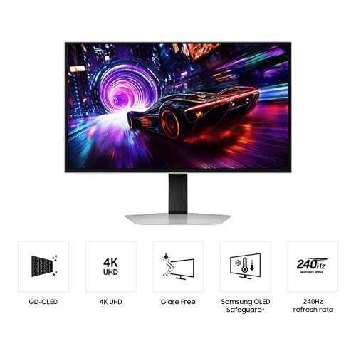 SAMSUNG 27″ ODYSSEY OLED G8 G81SF 4K UHD 240HZ 0.03MS AMD MONITOR – SILVER