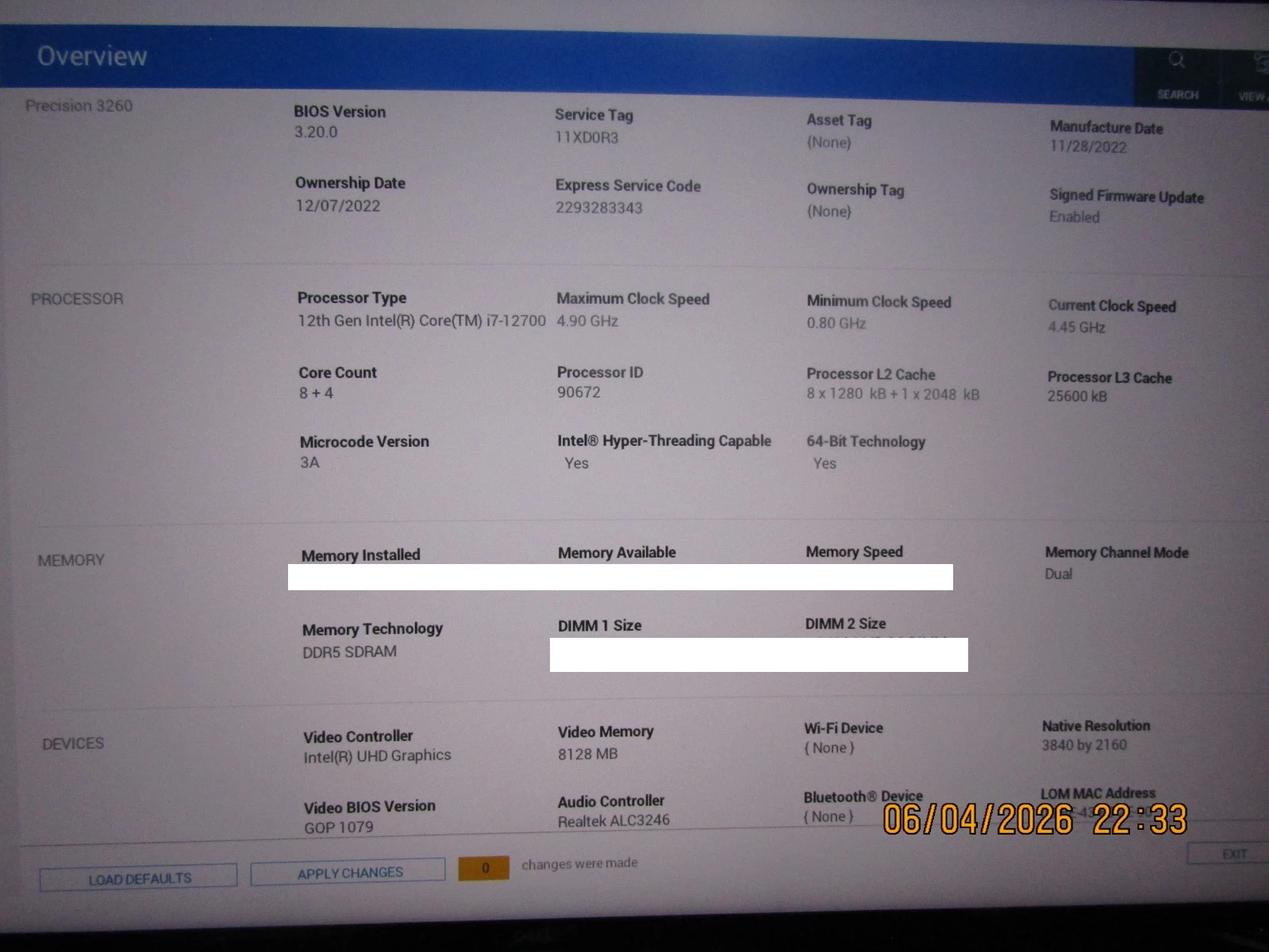 Dell Precision 3260 Compact Mini PC w/ Intel Core i7 12700 **NO RAM/SSD/O.S.**
