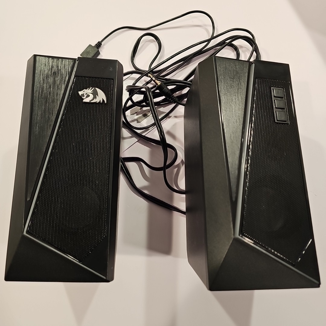 Redragon GS520 RGB Desktop Speakers, 2.0 Channel PC Computer Stereo Speaker with