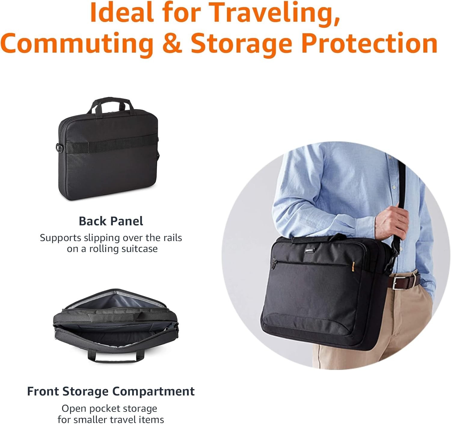 Amazon Basics 15.6 Inch Tablet and Laptop Bag Shoulder Bag Carrying Case NEW
