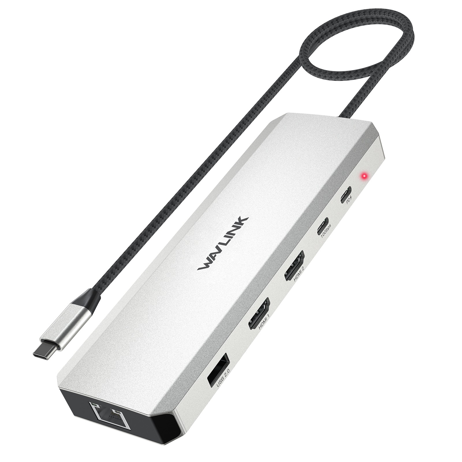 Dual 4K Display Hub USB C Docking Station Dual 4K HDMI 85W PD 10Gbps USB-A/C 3.2