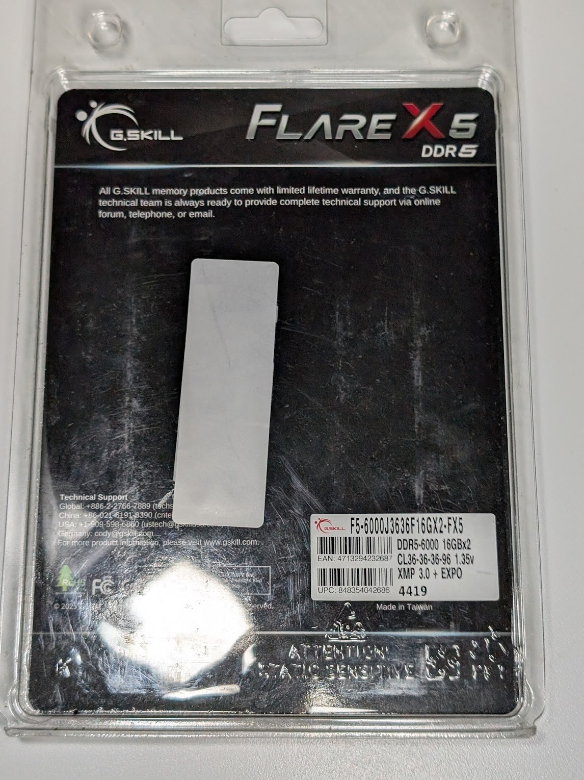 G.SKILL Flare X5 32GB 2x16GB DDR5 6000 CL36 AMD EXPO 1.35v