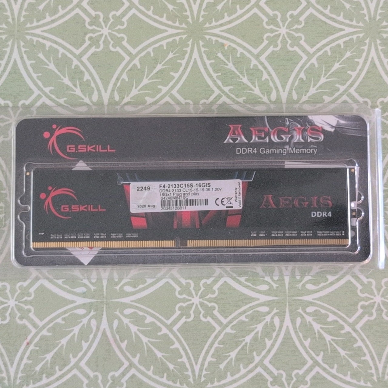 NEW G Skill Aegis 16GB DDR4 2133 MHz Desktop RAM F4-2133C15S-16GIS Single Stick