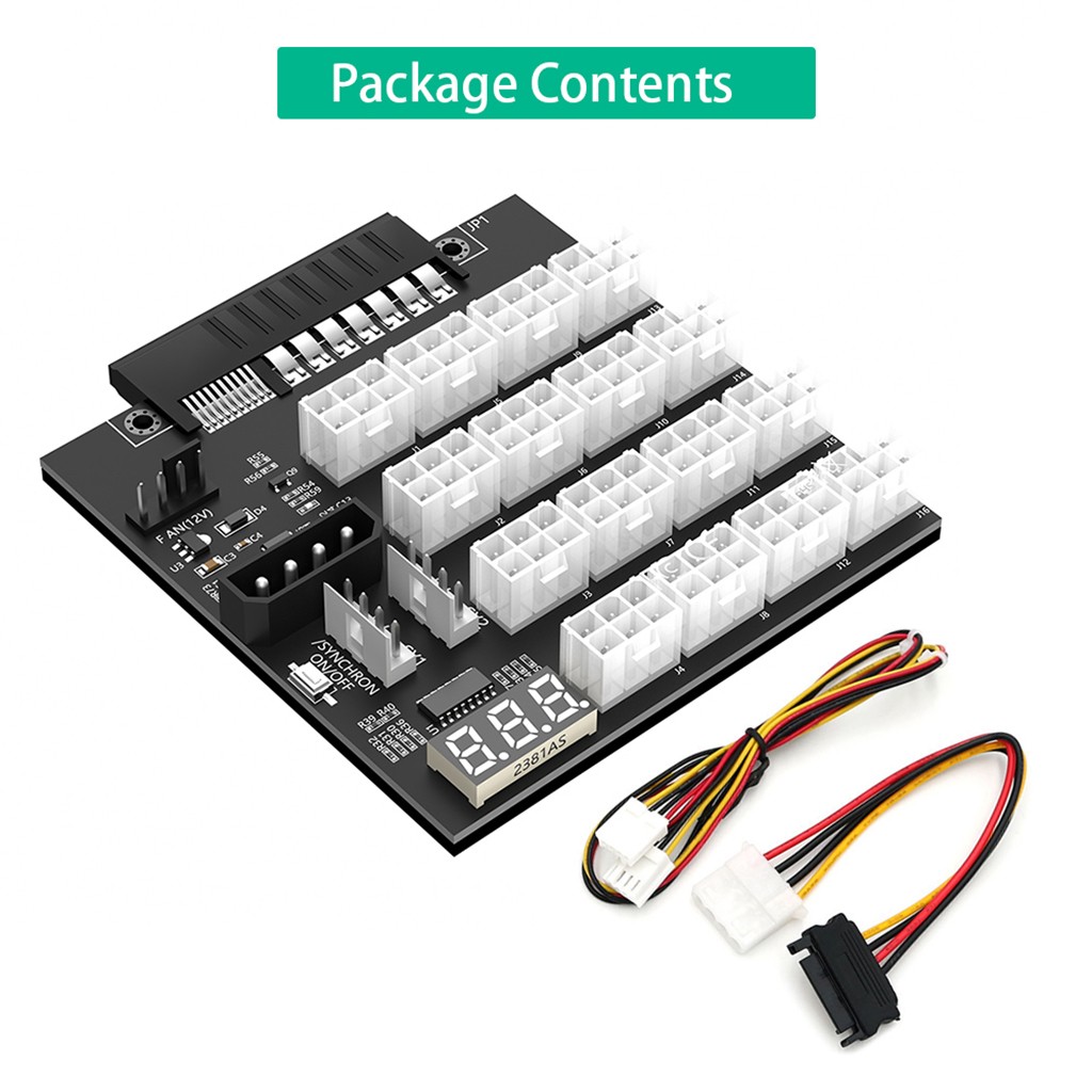 ATX 12x6Pin Breakout Board with flash LED for HP 733428-101 720620-B21