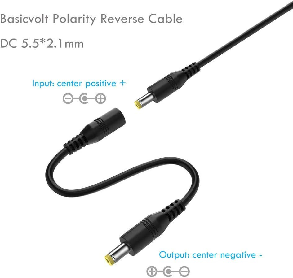 DC 5.5 2.1Mm Reverse Polarity Converter Cable Plug Universal AC Adapters and Key
