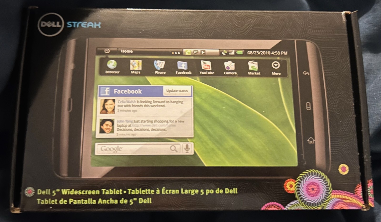 Dell Streak 5 5″ widescreen tablet new NOS android