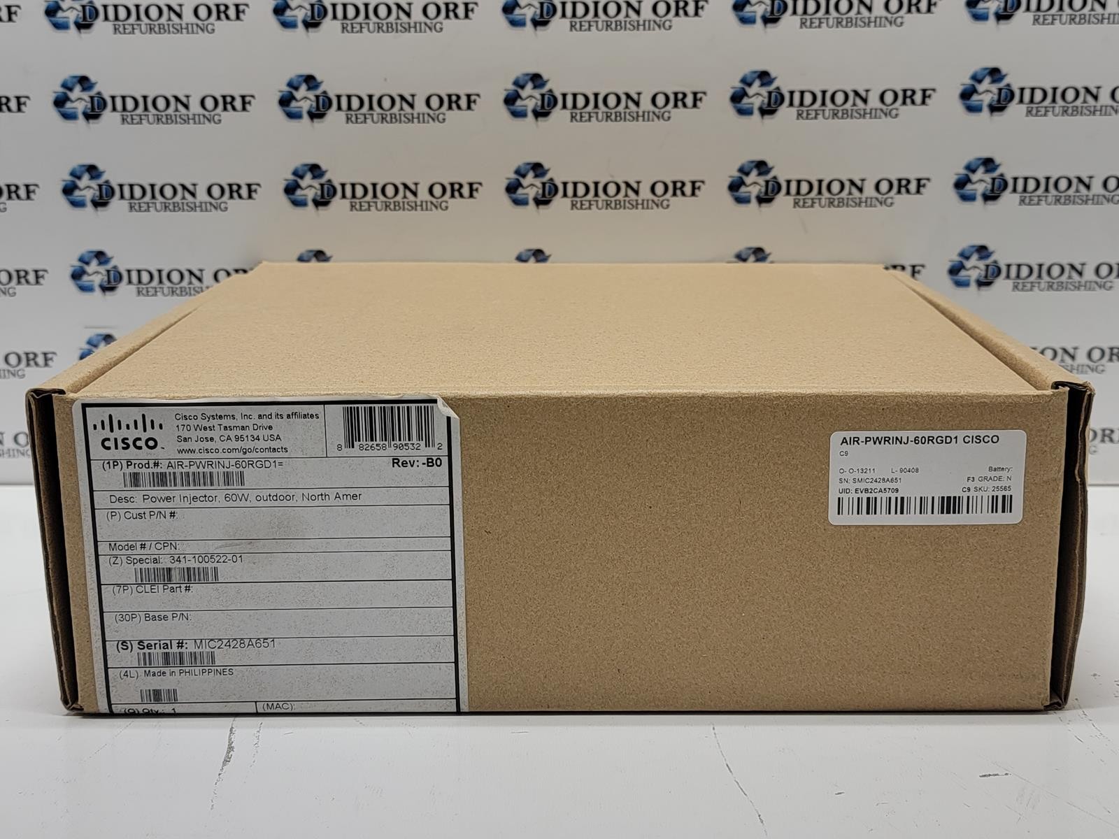 Cisco AIR-PWRINJ-60RGD1 60 W Outdoor Power Injector New in Box SKU 25565
