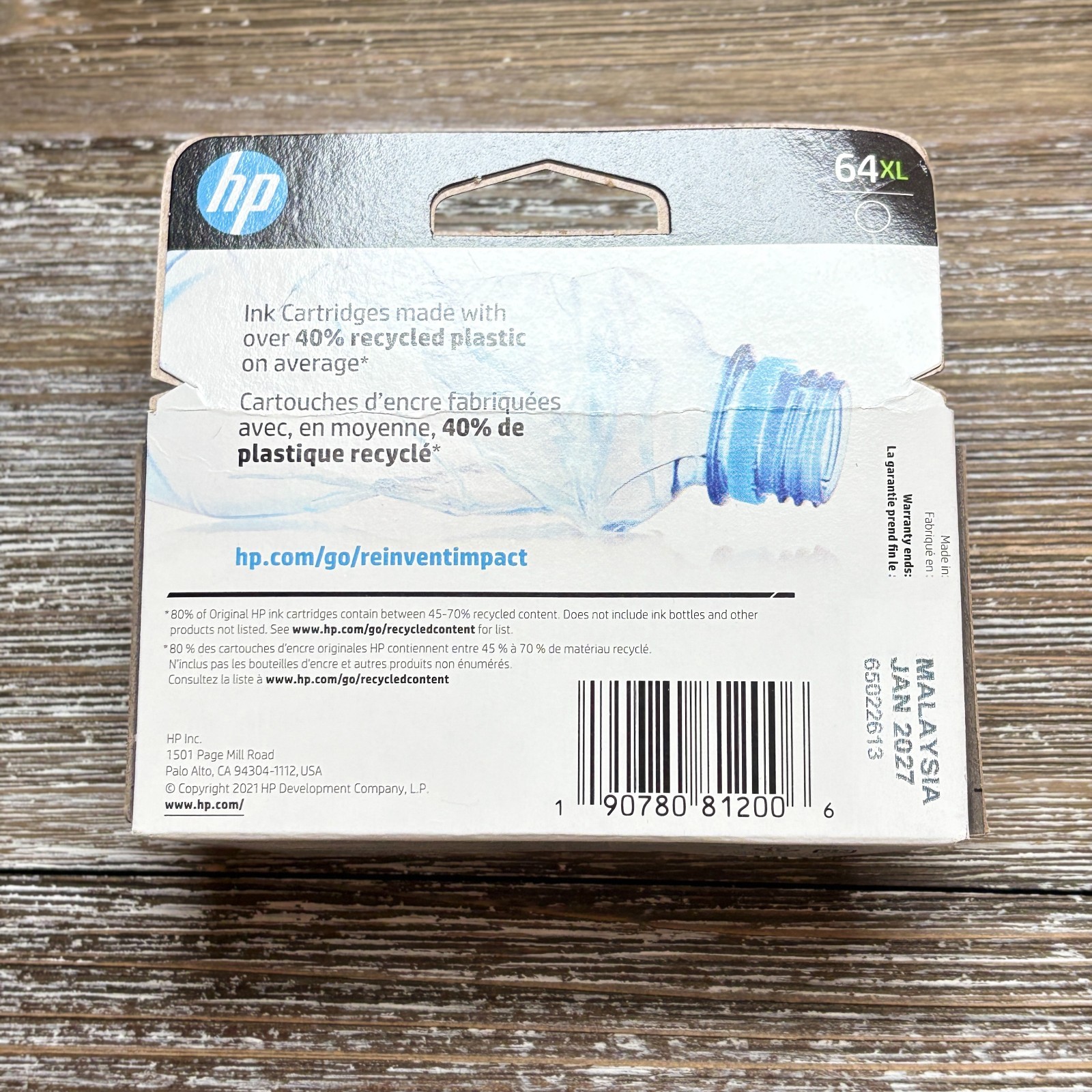 HP Original Ink Cartridge 64XL Black EX2027 New High Yield